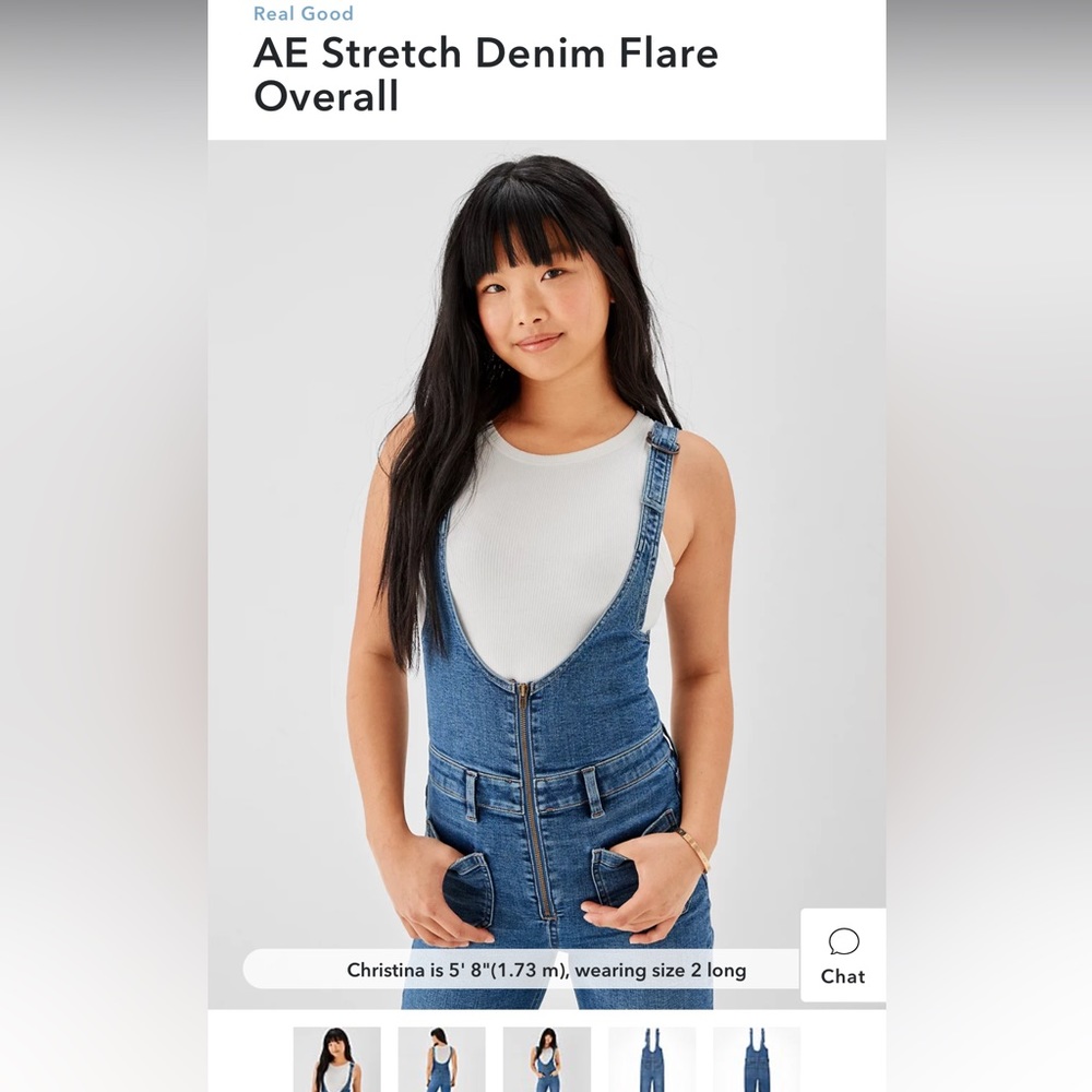 AE Stretch Denim Flare Overall